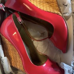 Red Peep Toe Shoes