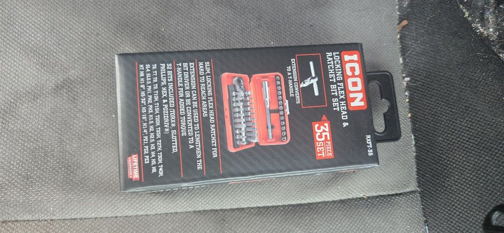 Icon LOCKING FLEX HEAD RATCHET Bit Set