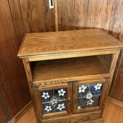 Vintage Oak Accent Cabinet / TV Stand