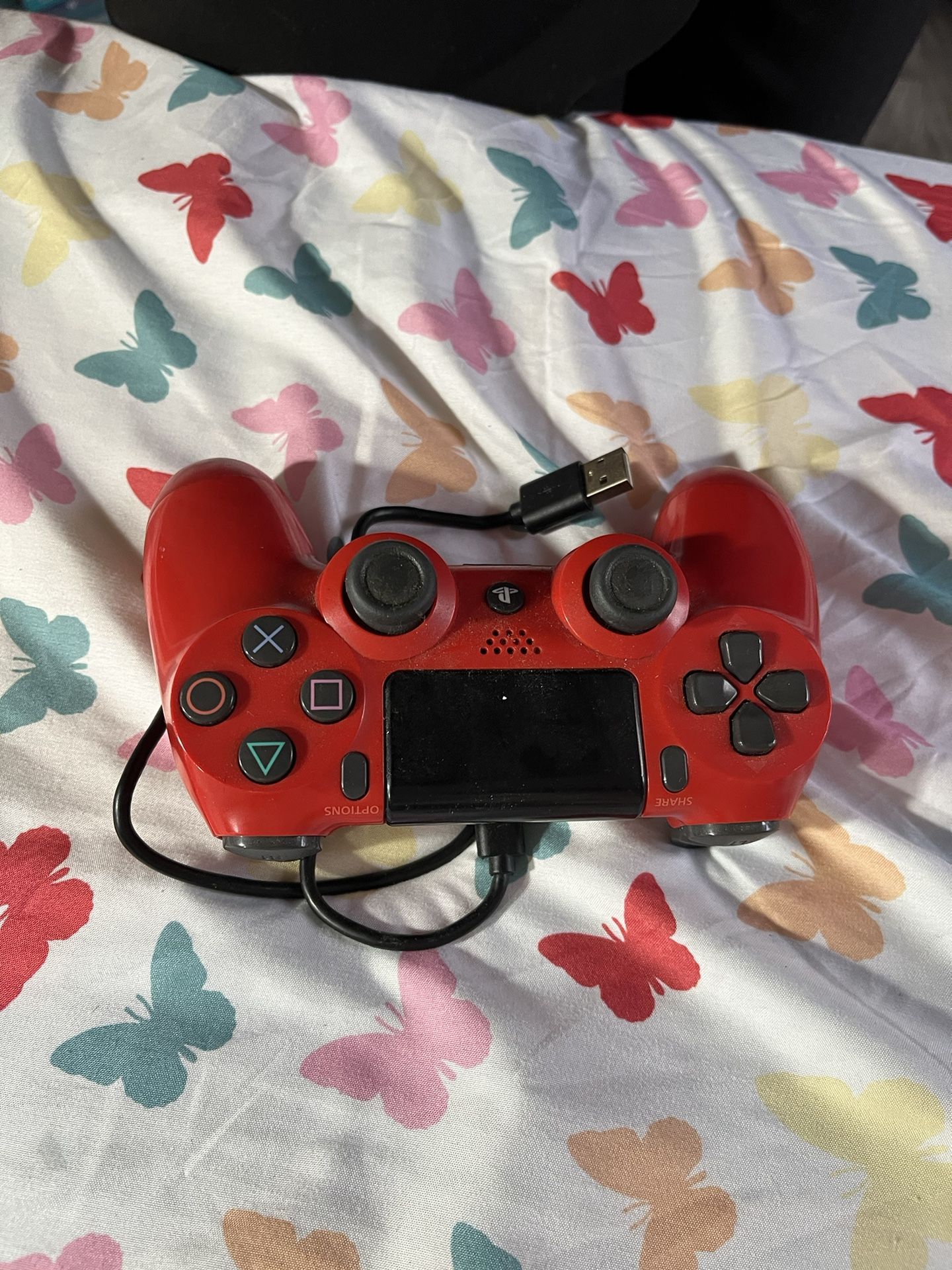Red PlayStation 4 Controller