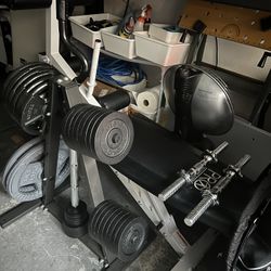 Marcy Pro Adjustable Weight Bench + Weights