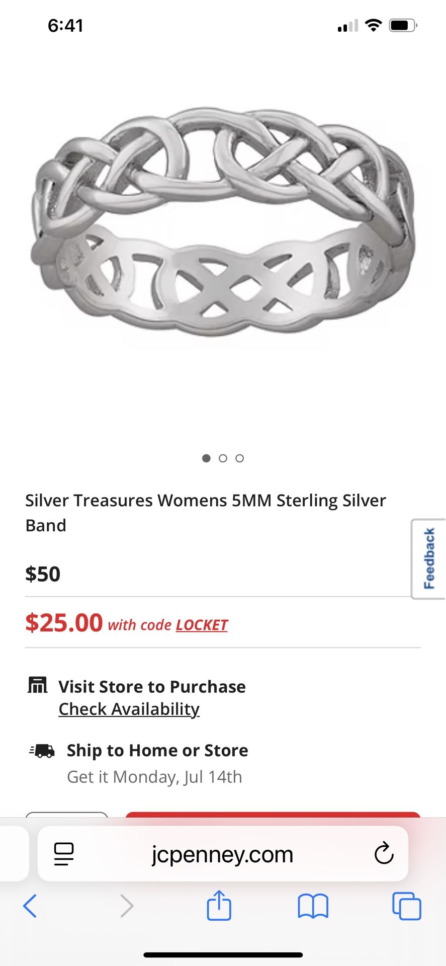 Silver Treasures Women’s 5mm Sterling Silver Band Ring