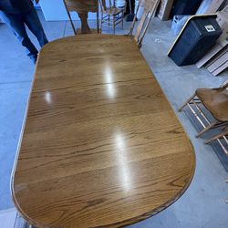 FREE Solid Oak Table With  6 Chairs
