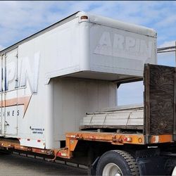 Drop Deck Trailer & Box, Storage Container 