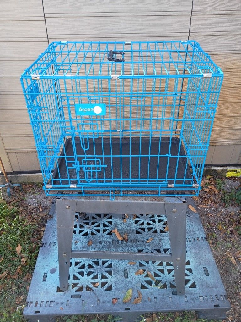 Brand New Blue Dog Cage Crate Kennel