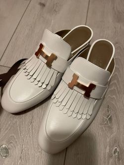 Hermès Calfskin Mule 38.5 Rose Gold