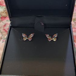 Precious Stones Butterfly Earrings