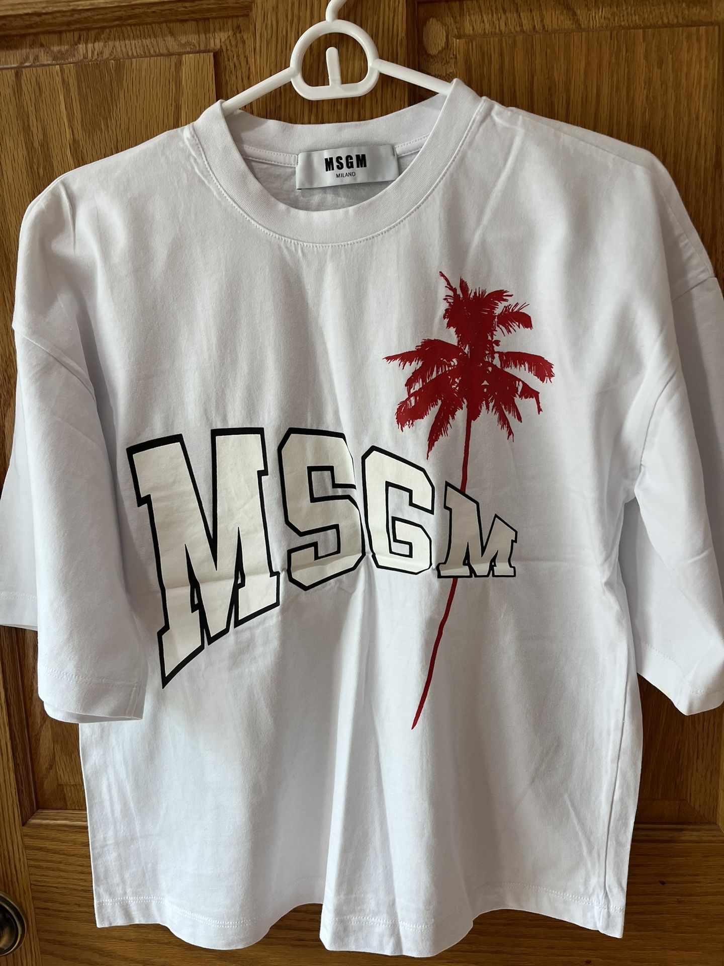 Women’s MSGM Milano White Graphic Tee