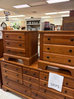 Pair of Nightstands in Cherry Finish $150