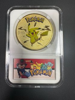 $25 each gold or silver Pokemon coin in slab
