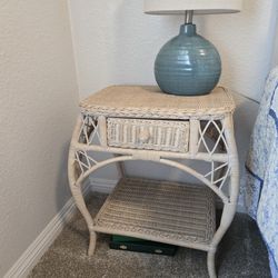 Wicker Dresser, Mirror & Nitestand