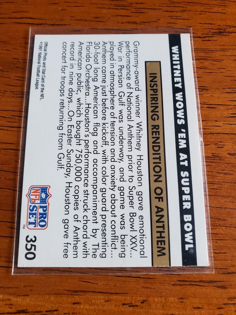 Whitney Houston Superbowl Card