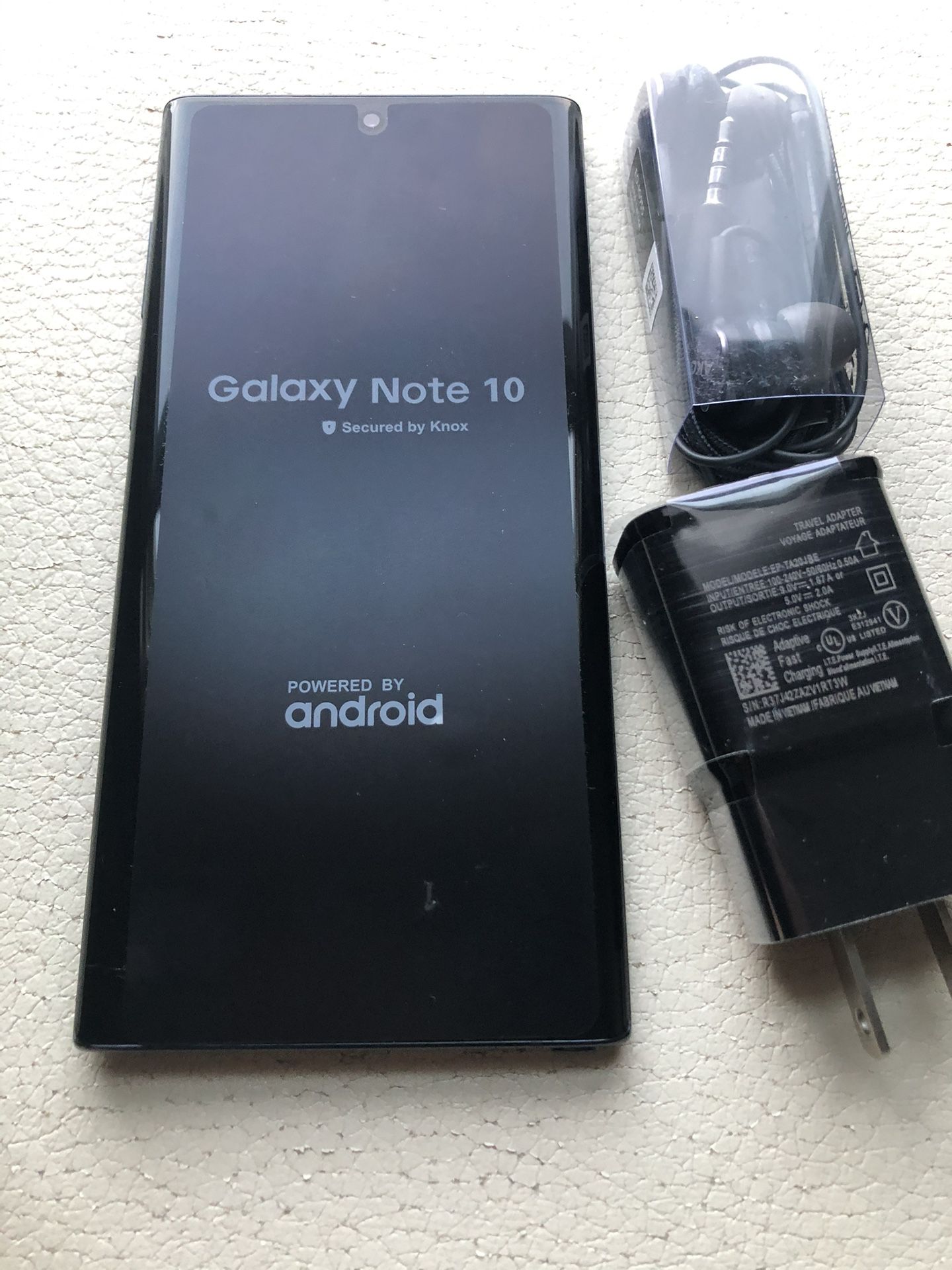 Samsung galaxy note 10 256 gb unlocked, store warranty 