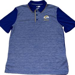 Los Angeles Rams Blue Polo Shirt Men’s Large & XL New Embroidered Logo