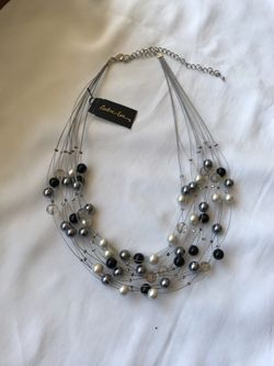 Genuine Crystal & Glass Pearl Necklace