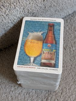 100 beer coasters New Belgium skinny dip with a friend SEALED