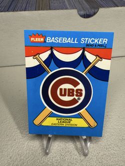 ⚾️1989 Fleer Chicago Cubs TEAM LOGO STICKER Card