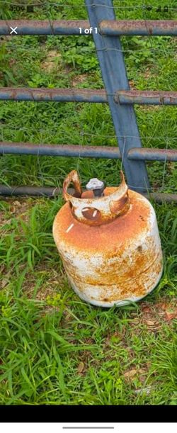 Empty propane tank