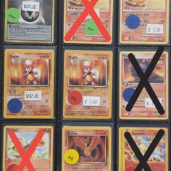 Pokemon Cards Vintage/Mid Era cards ranging from $1 to $9 each (3)