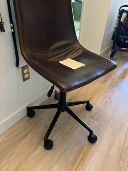 Leather brown office chair