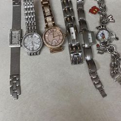 55 and up Used watches Bulova, Michael Kors, Dkny Esprit, Mickey Mouse In The Skull Ring