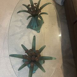 Flower Glass Coffee Table