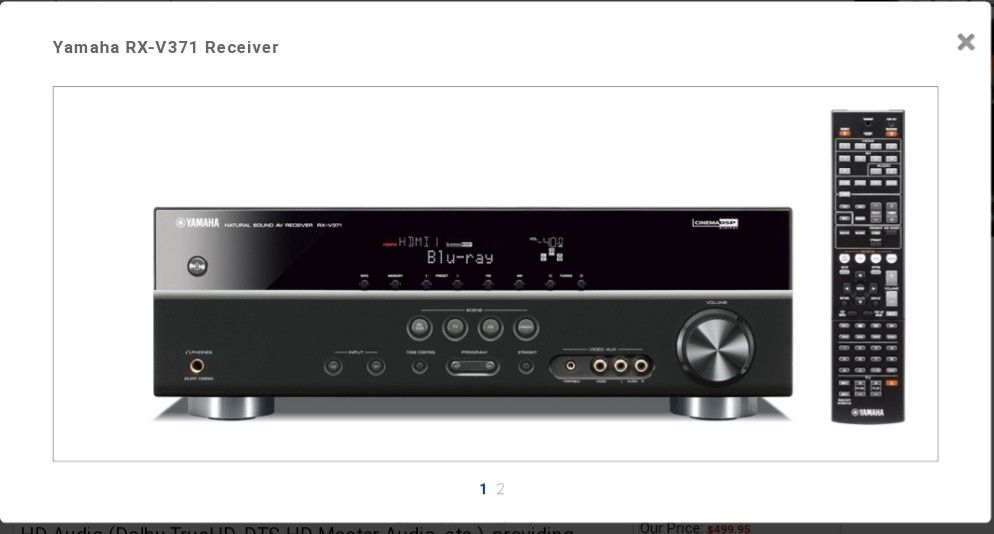 Yamaha RX V371 Reciever and Speakers