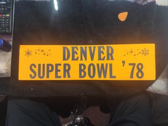 **RARE!!** Broncos Super bowl 1978 Bumper Sticker!! 