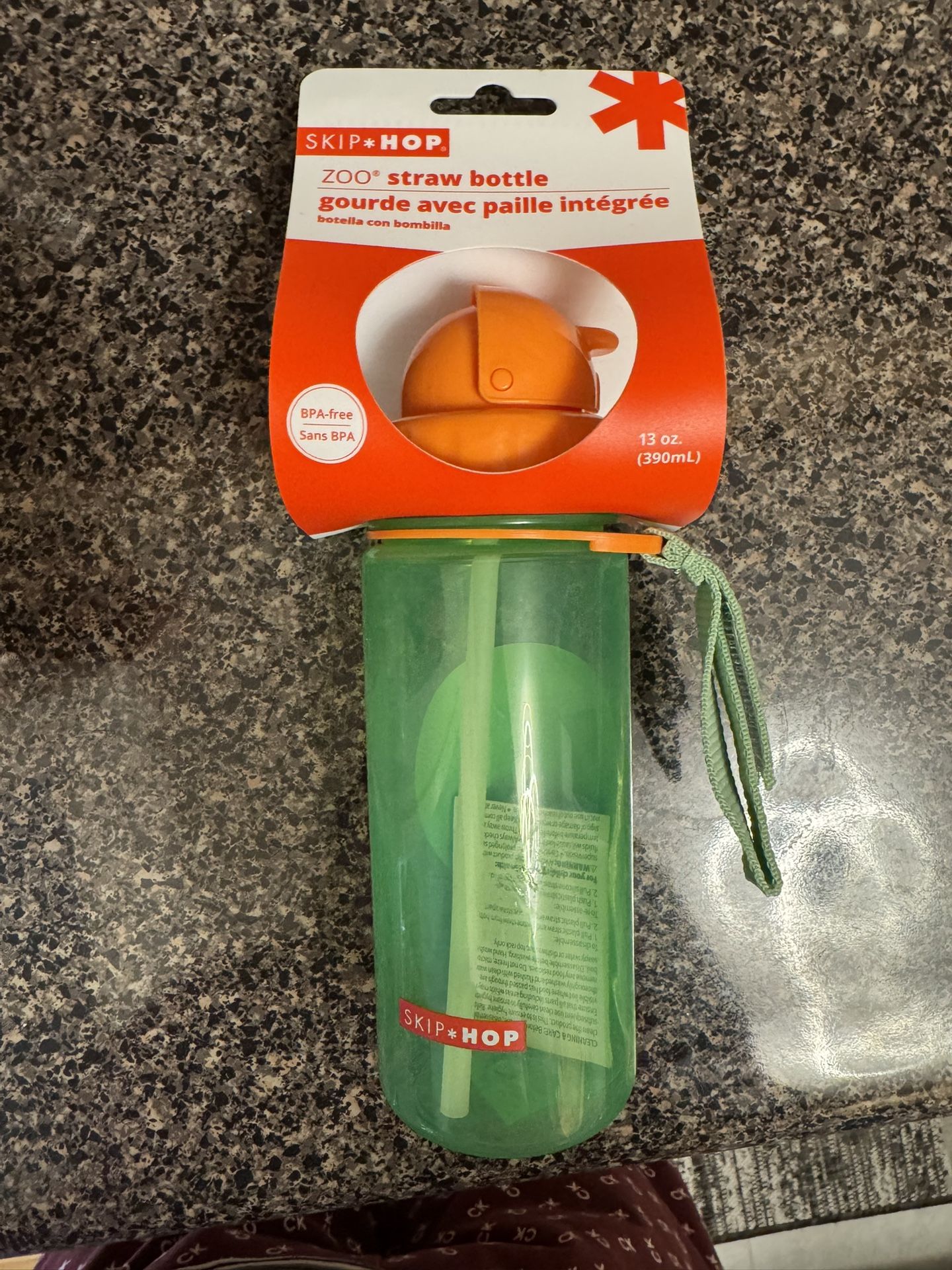 New Skip Hop Zoo Straw Kids Bottle