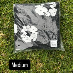 Authentic Black And White Denim Tear Size Medium