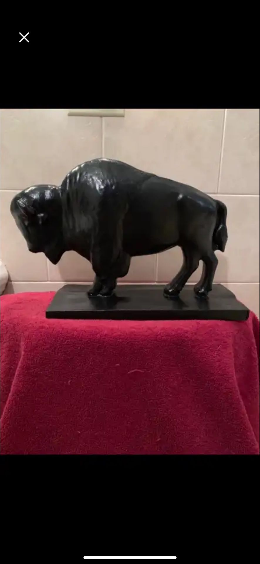 The Black, Silhouette Buffalo Statue