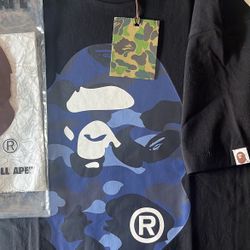 BAPE Color Camo Big Ape Head T-Shirt ‘Black/Navy’