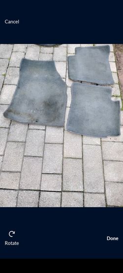  3 Piece  Dark Blue Carpeted Car Mats  For $5