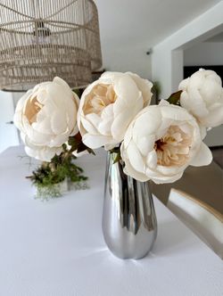 Artificial peony flower - ivory- Asking Price Is For Each 