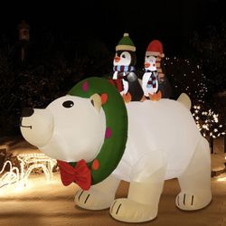 Giant Christmas Inflatable Polar Bear