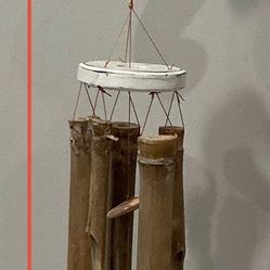 Hand Carved & Painted Bamboo Seahorse Wind Chimes