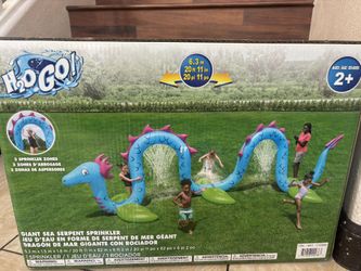 H2OGO! 20ft Giant Sea Serpent Kids Inflatable Sprinkler- 2 years+. It's new- still in the box. 