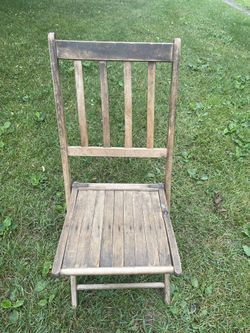 Vintage Folding Wood Chairs