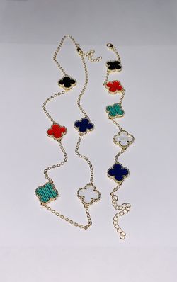 Stainless Steel Necklace And Bracelet Set 