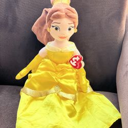 TY Sparkle Disney Belle Beauty And The Beast Plush Stuff Doll. 