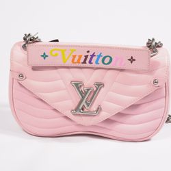 Louis Vuitton Calfshin New Wave Chain MM Smoothie Pink Authenticated