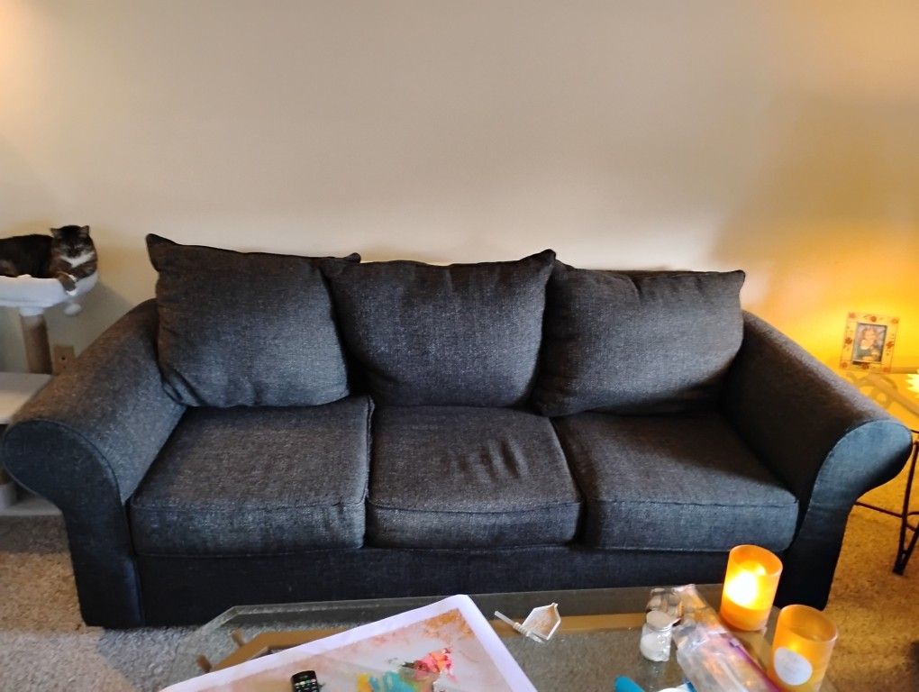 Dark Grayish Blue Sofa Set