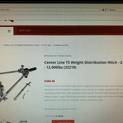 Husky Center Line TS weight distribution hitch