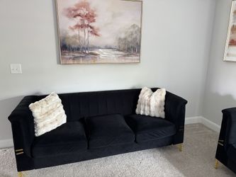 Black Velvet 3 Sitting couch