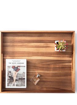 Large Rectangular Wooden Serving Tray