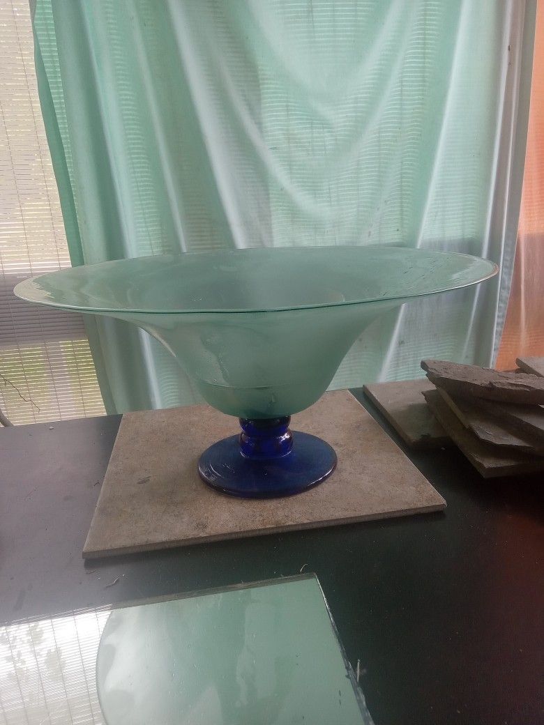 Vintage Blown Glass Large 16" Vase