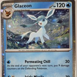 Pokémon Glaceon Fart Swirls 🌀🌀🌀 Holo Bleed Error $15
