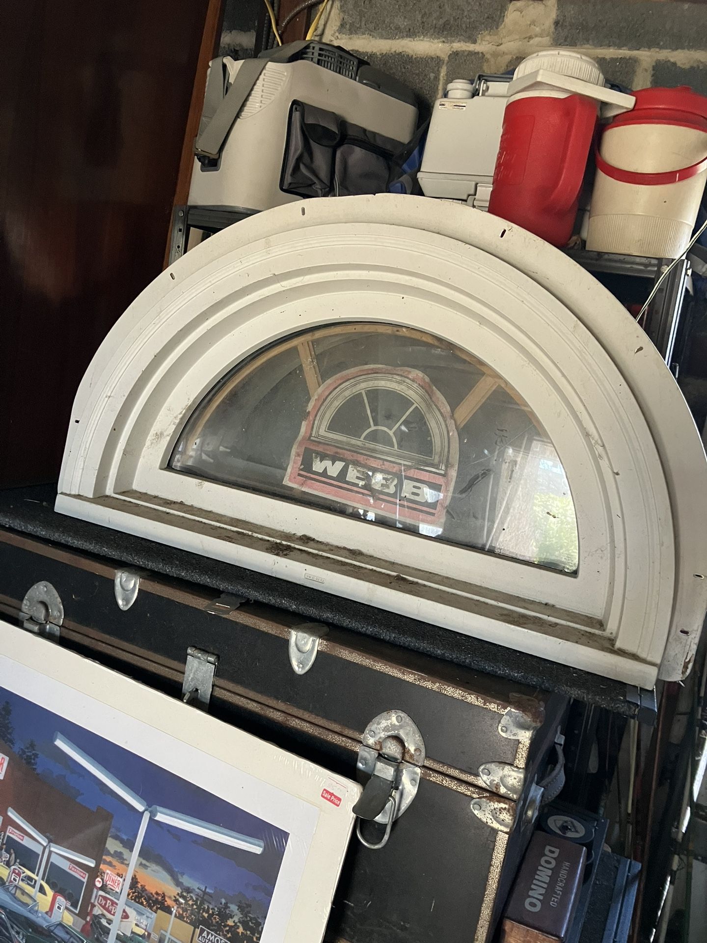 Antique Arch Window Sash Half Round Dome Top 32x18 Lite Transom