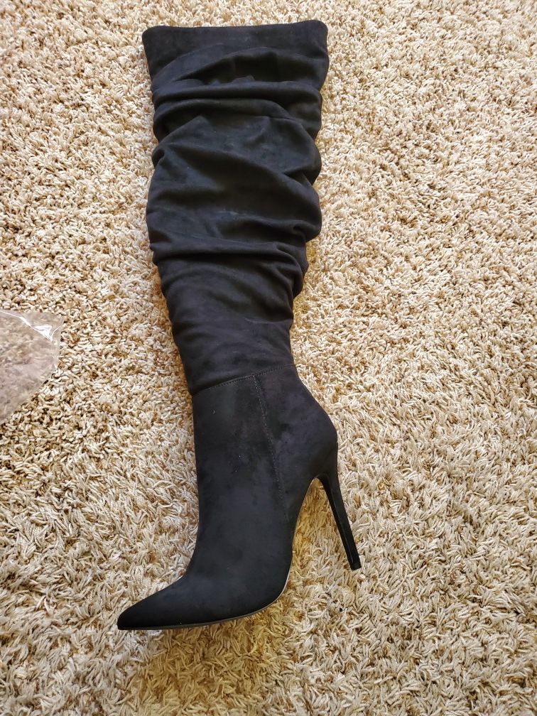 Boots - Black Thigh High Boots