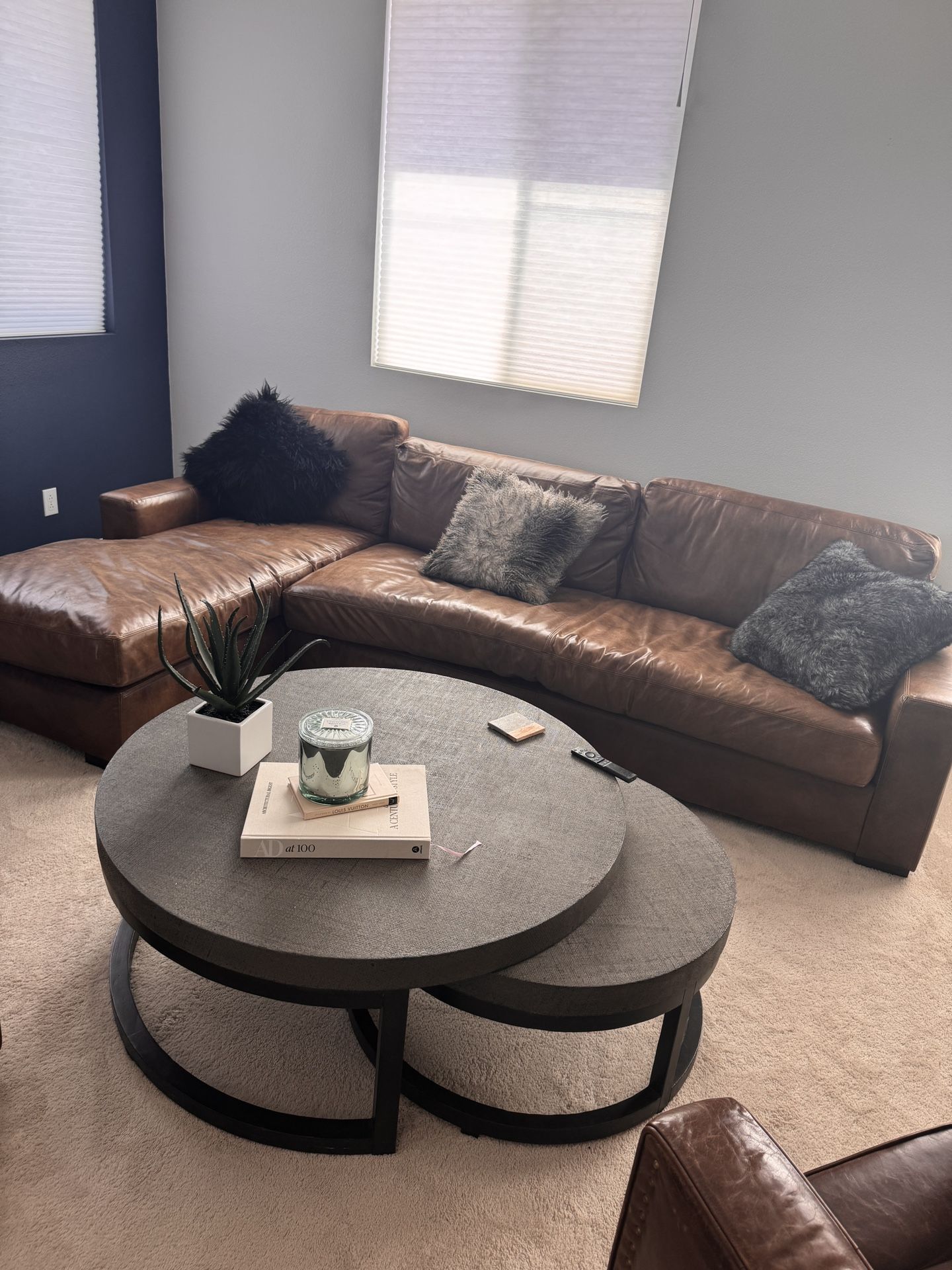 RH Leather Sectional